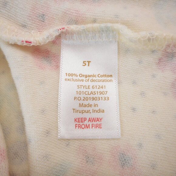 Touched By Nature Little Girls size 5T Floral 100% Organic Cotton Dress - Picture 8 of 9